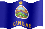 Large animated flag of Kansas