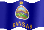 Large still flag of Kansas