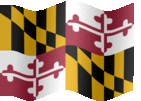 Large animated flag of Maryland
