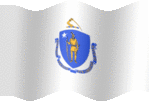 Large animated flag of Massachusetts