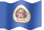 Large animated flag of Minnesota