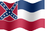 Large animated flag of Mississippi