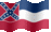 Small animated flag of Mississippi