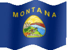 Large animated flag of Montana