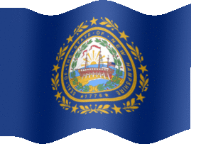 Extra Large animated flag of New Hampshire