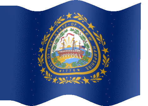 Very Big animated flag of New Hampshire