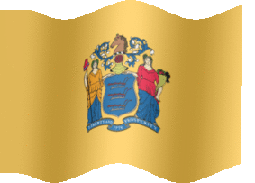Extra Large animated flag of New Jersey