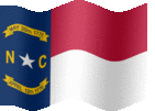 Large animated flag of North Carolina