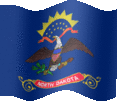 Large animated flag of North Dakota