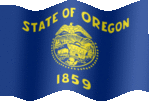 Large animated flag of Oregon