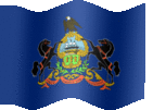 Large animated flag of Pennsylvania
