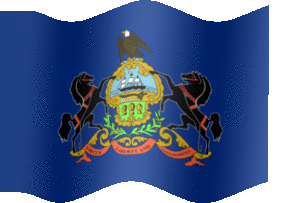 Extra Large animated flag of Pennsylvania