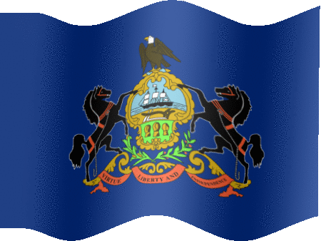 Very Big animated flag of Pennsylvania