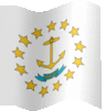 Large animated flag of Rhode Island