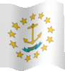 Large still flag of Rhode Island
