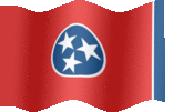 Large animated flag of Tennessee