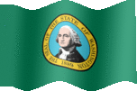 Large still flag of Washington