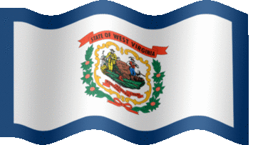 Extra Large animated flag of West Virginia
