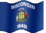 Medium animated flag of Wisconsin