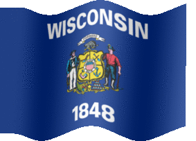 Extra Large animated flag of Wisconsin