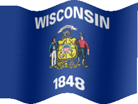 Extra Large still flag of Wisconsin