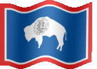 Large animated flag of Wyoming
