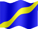 Large still flag of Blue flag yellow stripe