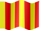 Large animated flag of Red and yellow striped flag