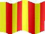 Animated Red and yellow striped flag flags