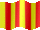 Small still flag of Red and yellow striped flag