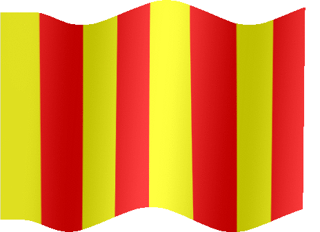 Very Big animated flag of Red and yellow striped flag